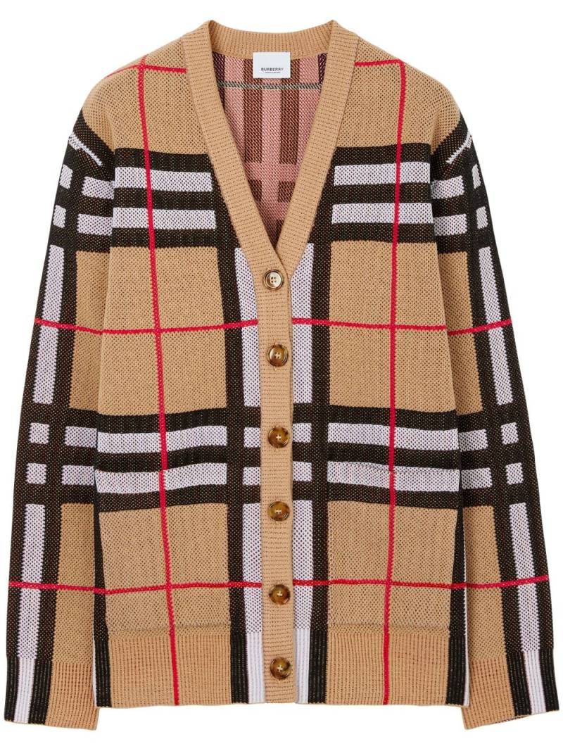 Burberry Cardigan mit Check - Nude von Burberry