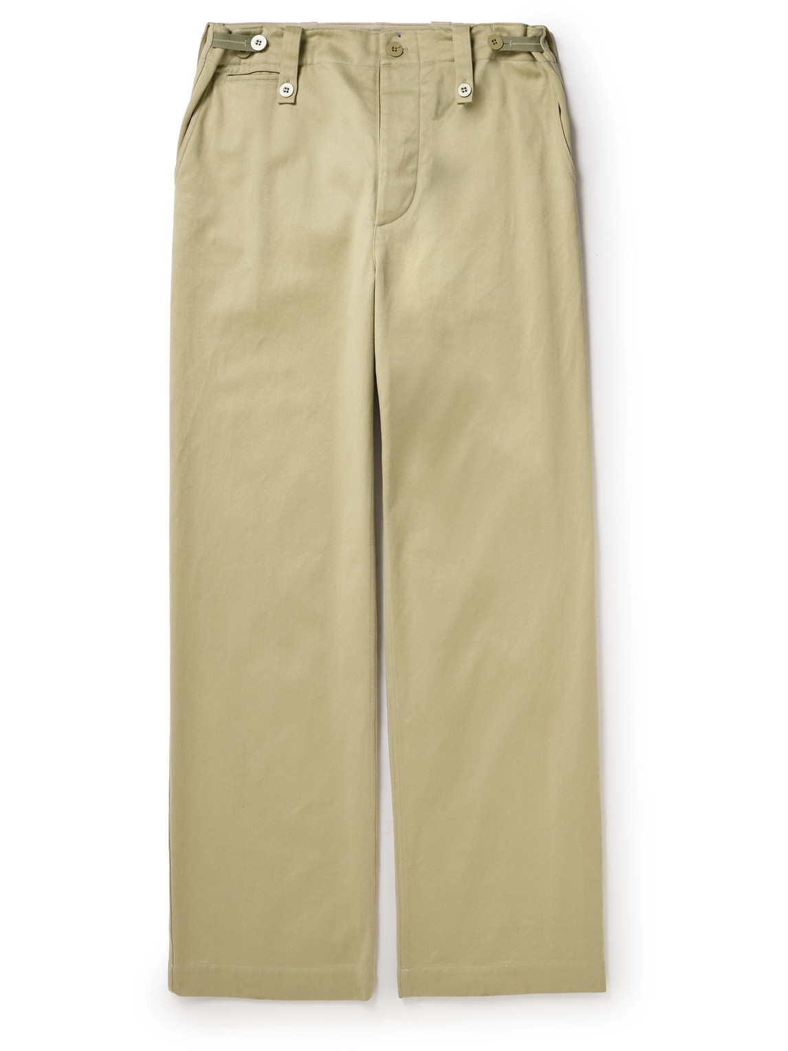 Burberry - Wide-Leg Cotton-Twill Trousers - Men - Neutrals - XL von Burberry