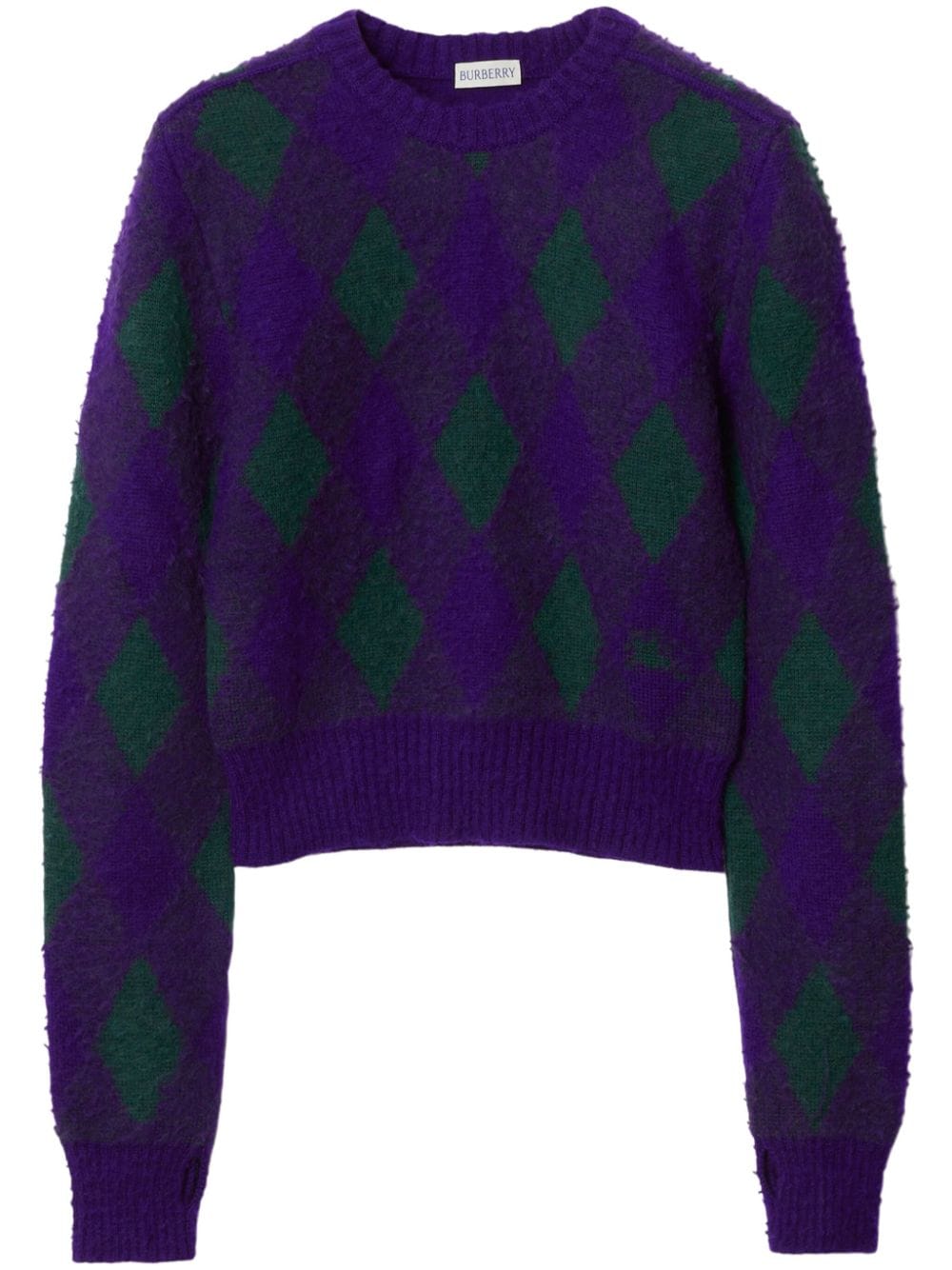 Burberry Gestrickter Cropped-Pullover - Violett von Burberry