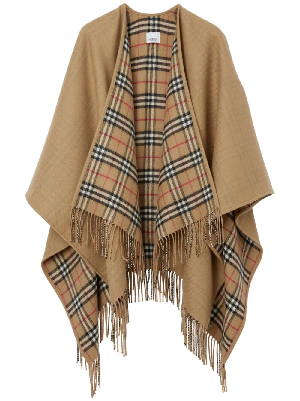 Burberry Wendbares Cape mit Karomuster - Nude von Burberry