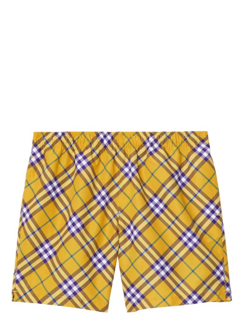 Burberry Karierte Badeshorts - Gelb von Burberry