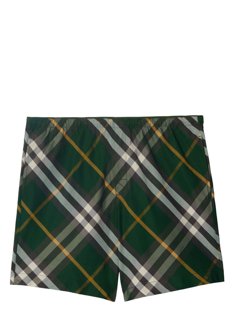 Burberry Twill-Badeshorts mit Check - Grün von Burberry