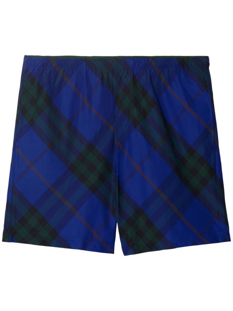 Burberry Twill-Badeshorts mit Check - Schwarz von Burberry