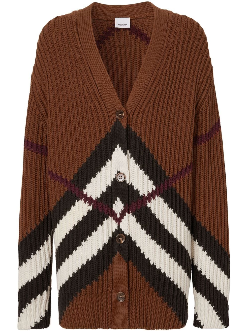 Burberry Gerippter Cardigan - Braun von Burberry