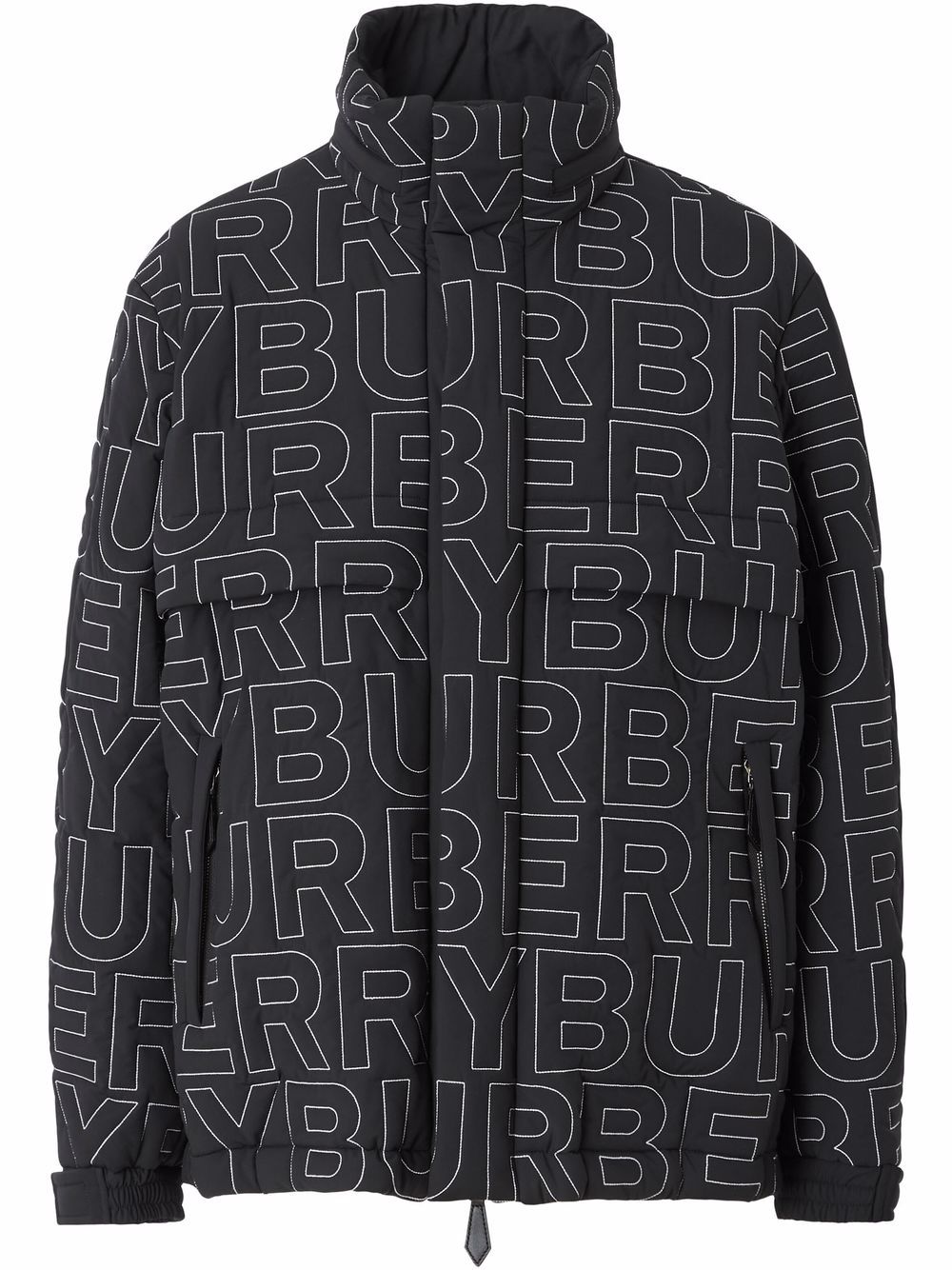 Burberry Verstaubare Jacke mit Logo-Stickerei - Schwarz von Burberry