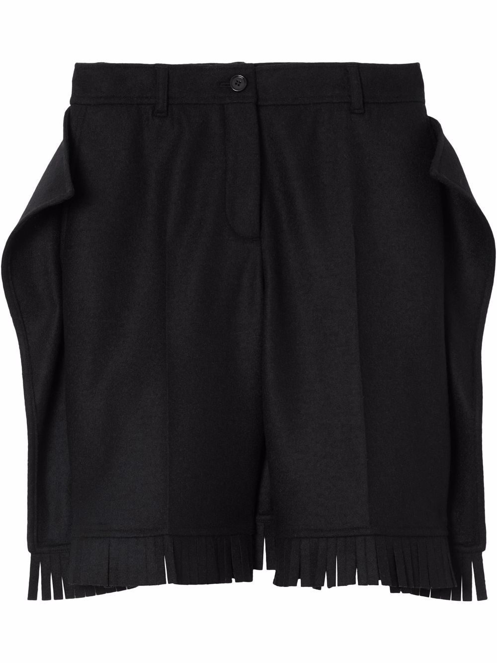 Burberry Knielange Shorts mit Fransen - Schwarz von Burberry