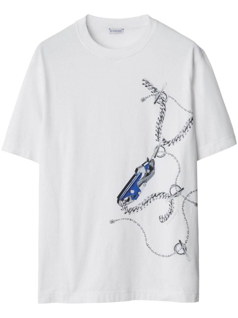 Burberry T-Shirt mit grafischem Print - Weiß von Burberry