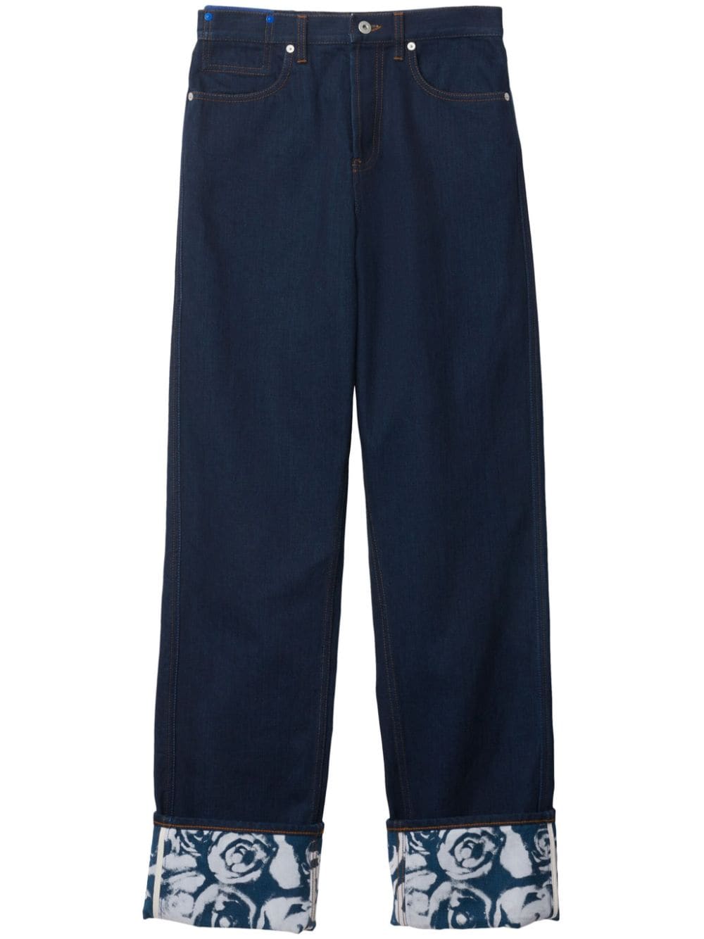 Burberry Straight-Leg-Jeans mit Logo-Patch - Blau von Burberry