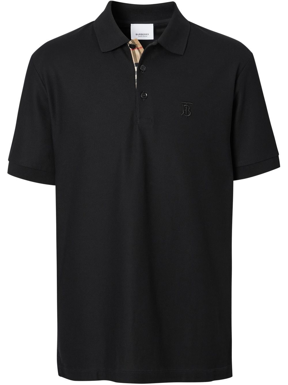 Burberry Pikee-Poloshirt mit Monogramm - Schwarz von Burberry