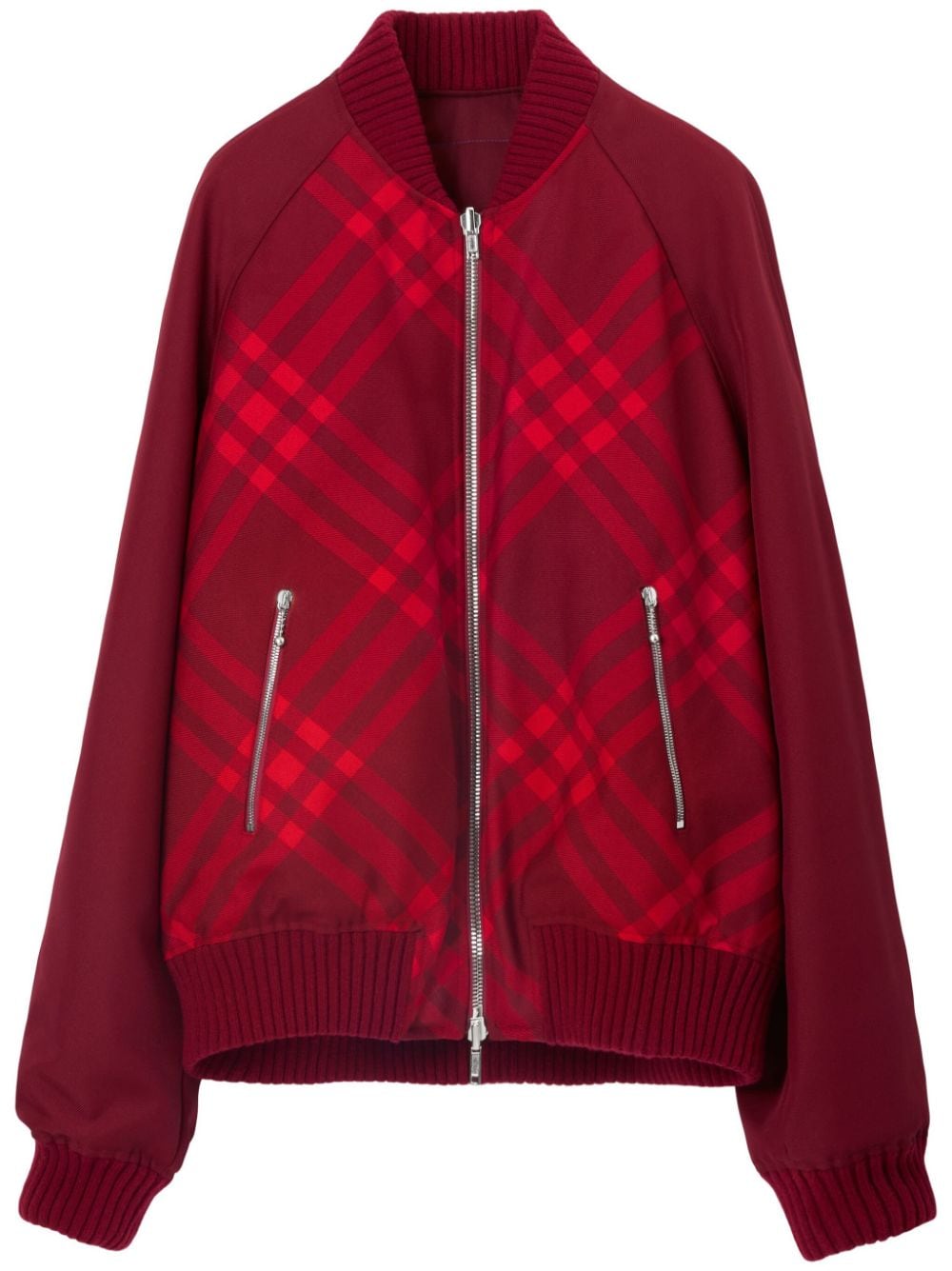 Burberry Wendbare Bomberjacke mit Karomuster - Rot von Burberry