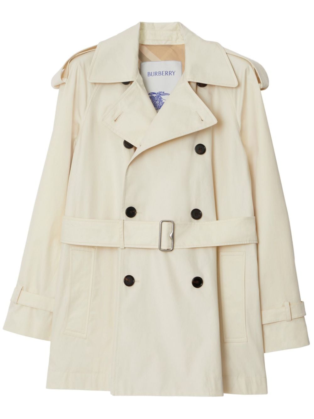 Burberry Kurzer Trenchcoat mit Gürtel - Nude von Burberry