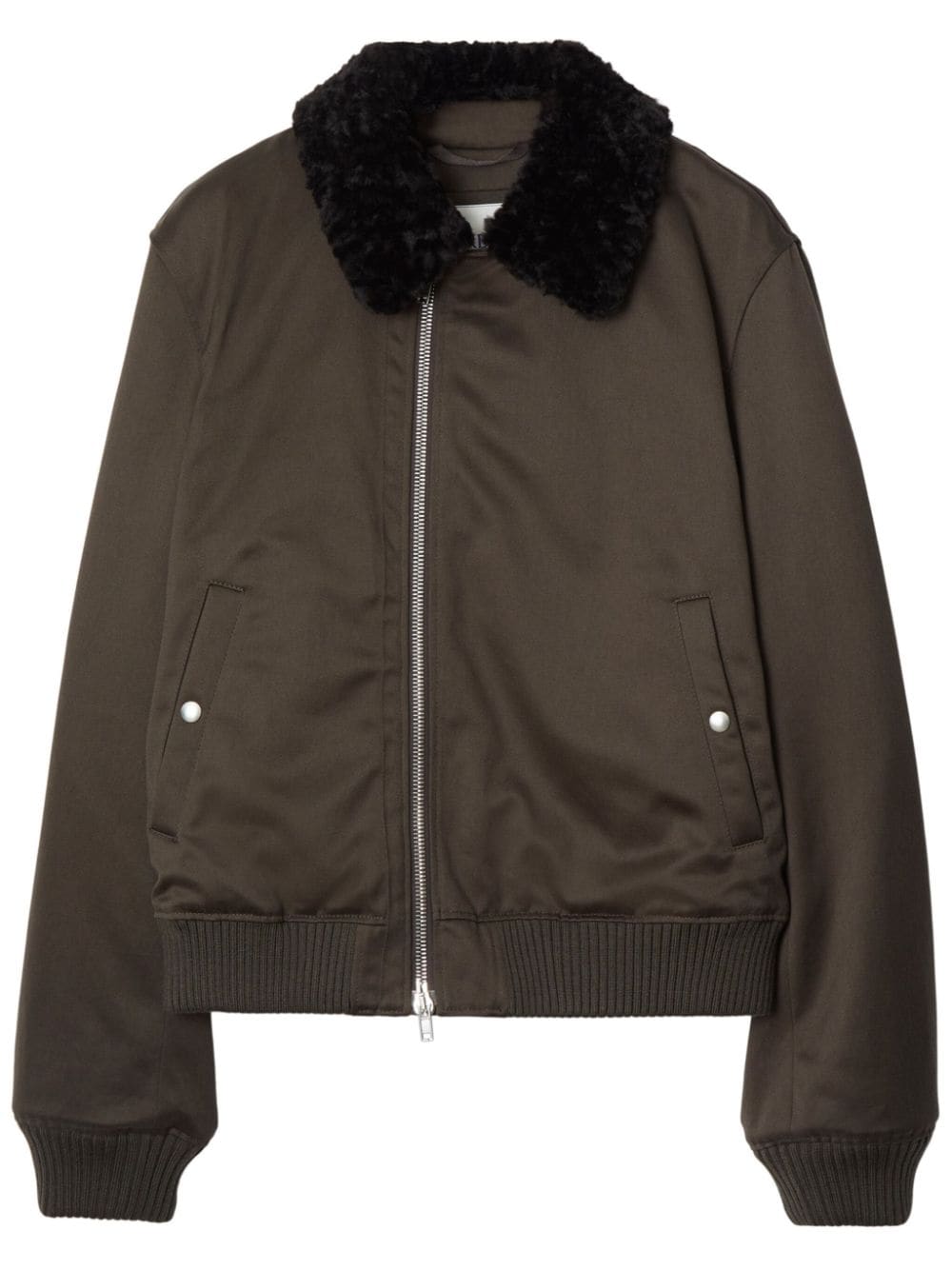 Burberry Bomberjacke mit Shearling-Kragen - Braun von Burberry