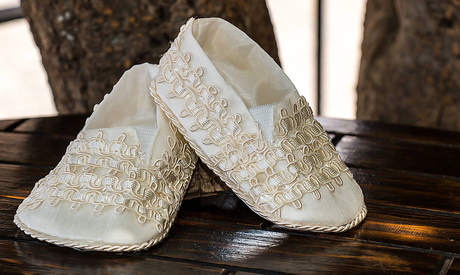 Handgemachte Taufschuhe B011 Burbvus | Weiß Oder Elfenbein Widmung Schuhe Passende Für Taufkleider Handgemachte Taufschuhe B011 Burbvus | Weiß Oder Elfenbein Widmung Schuhe Passende Für Taufkleider von Burbvus