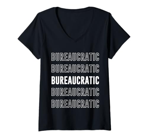 Damen Bürokratisch T-Shirt mit V-Ausschnitt Damen Bürokratisch T-Shirt mit V-Ausschnitt von Bureaucratic Apparel