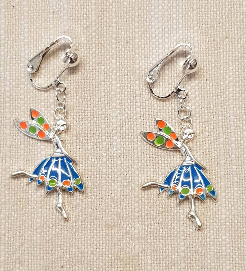 Elfen Ohrclips, Ohrschmuck Fee, Ohrclips Elfe, Für Mädchen, Girly Elfen, Fantasie Clips, Mit Silikon-Clip-Polster von BurgisKlunkerkiste