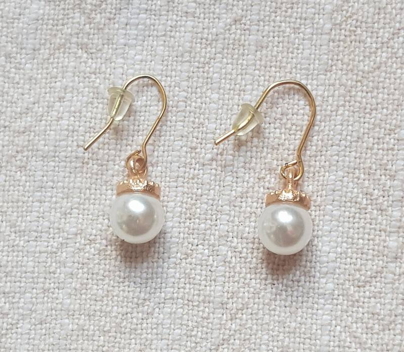 Ohrhänger Mit Kleiner Perle, Perle Clip-Brisur, Ohrhaken, Ohrschmuck Festlicher Für Kids Ohrhänger Mit Kleiner Perle, Perle Clip-Brisur, Ohrhaken, Ohrschmuck Festlicher Für Kids von BurgisKlunkerkiste