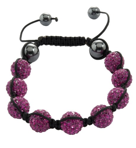 Burgmeister Jewelry Damen-Armband Shamballa Fuchsia Länge variierbar, Verschiedene Steine auf schwarzem Textilband JBM1146-598 Burgmeister Jewelry Damen-Armband Shamballa Fuchsia Länge variierbar, Verschiedene Steine auf schwarzem Textilband JBM1146-598 von Burgmeister Jewelry