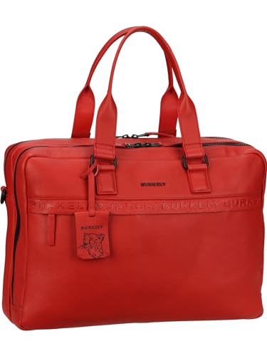 Burkely Damen Minimal Mason Double Zip Laptopbag 15,6'' Briefcase, Rot von Burkely