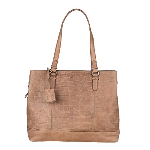 Burkely Croco Caia Handbag M 13.3" Taupe von Burkely