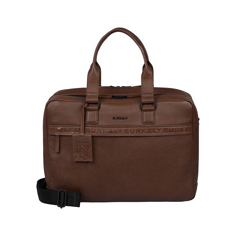 Burkely Minimal Mason Double Zip Laptoptasche 15,6''-Cognac von Burkely