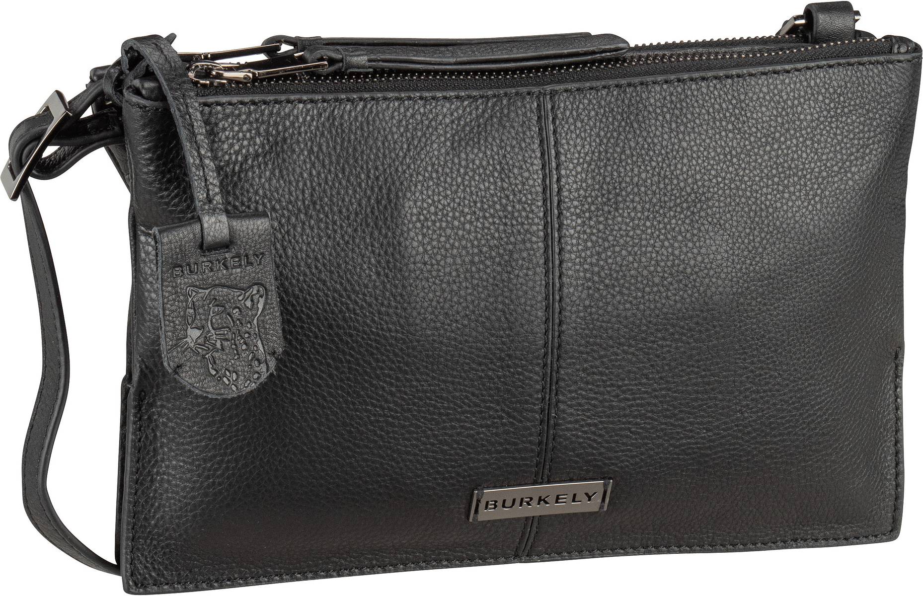 Burkely Mystic Maeve Double Pocket Zip  in Schwarz (1.3 Liter), Umhängetasche von Burkely