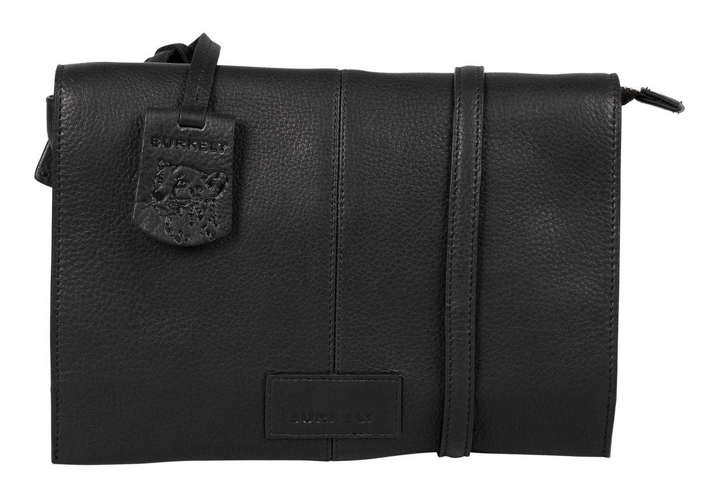 Burkely Umhängetasche Double Pocket Flap Bag, aus echtem Leder von Burkely