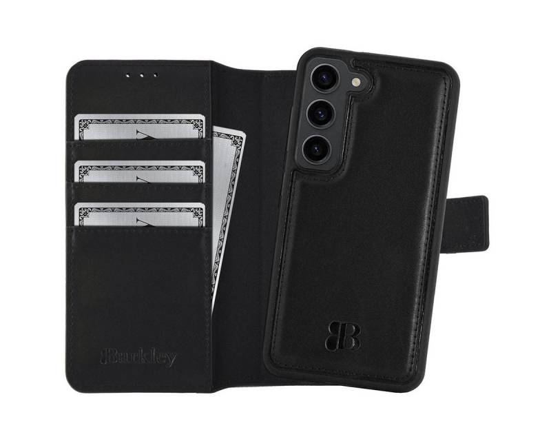 Burkley Handytasche 2-in-1 Leder Handytasche Samsung Galaxy S24 5G (1-tlg., Book Case Lederhülle mit Kartenfach und Magnetverschluss), herausnehmbare Innenhülle, Kartenfächer von Burkley
