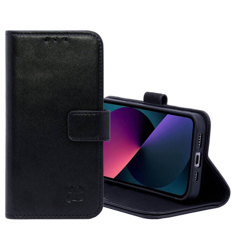 Burkley Handytasche Leder Book Cover für iPhone 11 Handyhülle (1-tlg., Book Case Lederhülle mit Kartenfach und Magnetverschluss), Optimaler Rund-Um-Schutz, integrierte Kartenfächer von Burkley