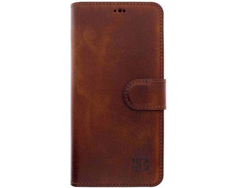 Burkley Handytasche Leder Book Cover für iPhone 12 Pro Max Hülle (1-tlg., Book Case Lederhülle mit Kartenfach und Magnetverschluss), Optimaler Rund-Um-Schutz, Kartenfächer mit RFID Blocker von Burkley