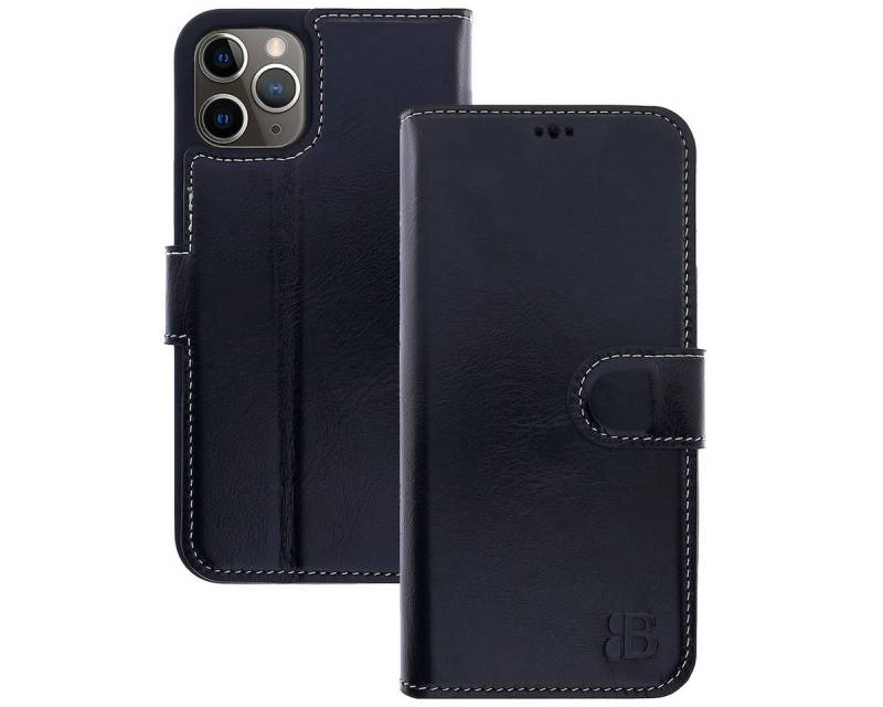 Burkley Handytasche Leder Book Cover für iPhone 14 Pro Max Hülle (1-tlg., Book Case Lederhülle mit Kartenfach und Magnetverschluss), Optimaler Rund-Um-Schutz, Kartenfächer mit RFID Blocker von Burkley