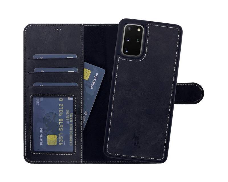 Burkley Handytasche Samsung Galaxy S20 Handytasche mit modularem Case (1-tlg., Book Case Lederhülle mit Kartenfach und Magnetverschluss), herausnehmbare Innenhülle, Kartenfächer mit Kick-Stand von Burkley
