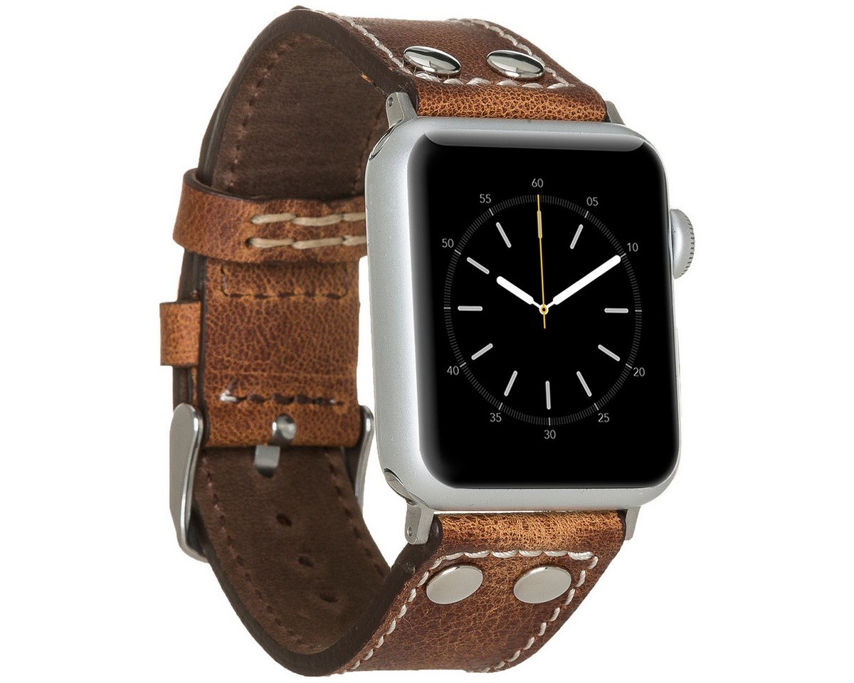 Burkley Smartwatch-Armband Exklusives Vintage Lederarmband, Handmade Stil 12 von Burkley