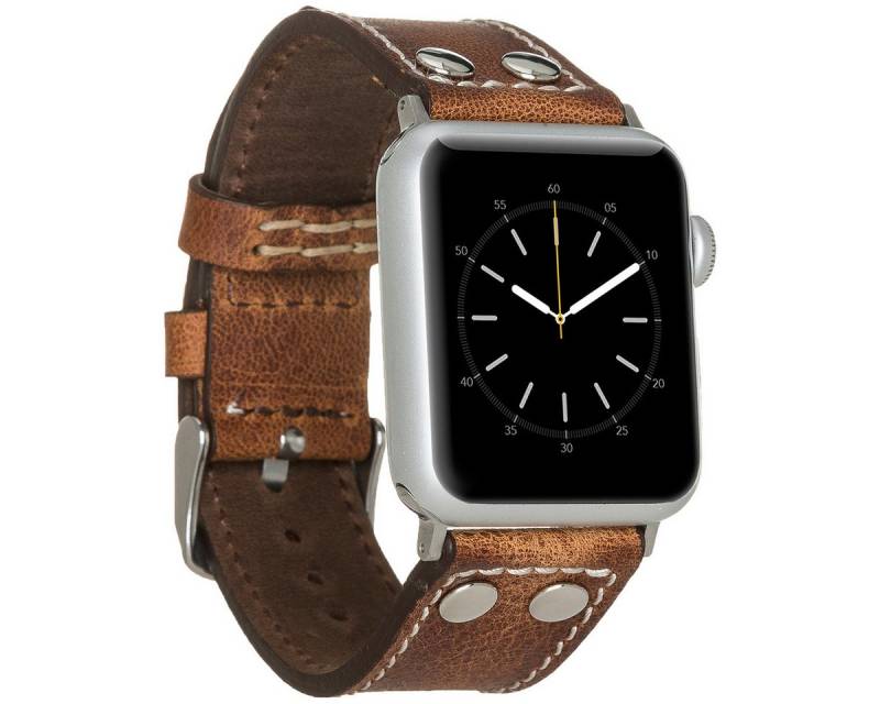 Burkley Smartwatch-Armband Exklusives Vintage Lederarmband, Handmade Stil 12 von Burkley