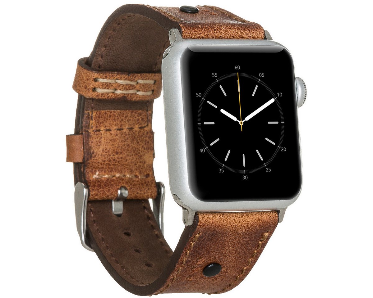 Burkley Smartwatch-Armband Exklusives Vintage Lederarmband, Handmade Stil 14 von Burkley