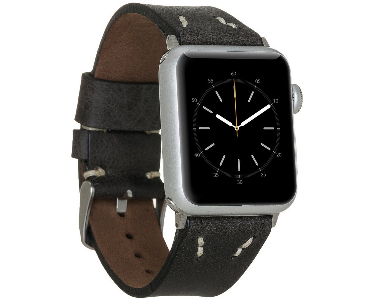 Burkley Smartwatch-Armband Exklusives Vintage Lederarmband, Handmade Stil 21 von Burkley