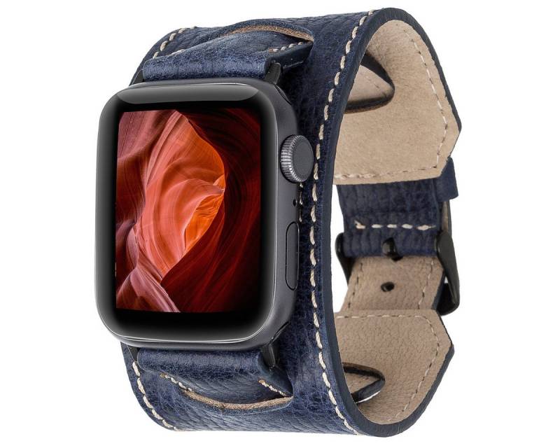 Burkley Smartwatch-Armband Exklusives Vintage Lederarmband, Handmade Stil 22 von Burkley