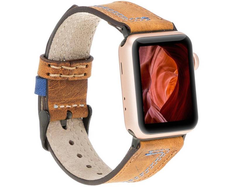 Burkley Smartwatch-Armband Exklusives Vintage Lederarmband, Handmade Stil 22 von Burkley