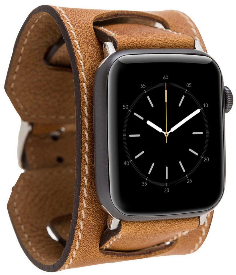 Burkley Smartwatch-Armband Exklusives Vintage Lederarmband, Handmade Stil 22 von Burkley