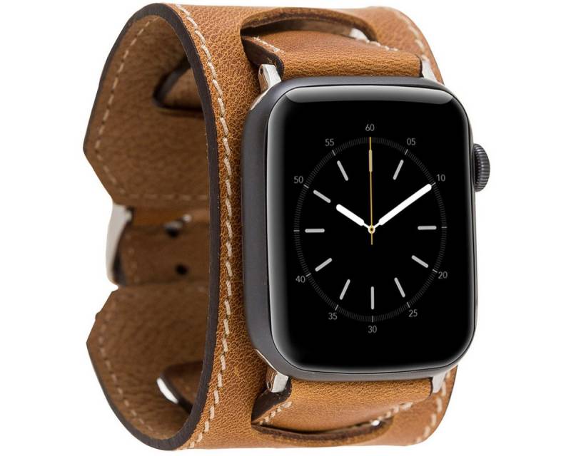 Burkley Smartwatch-Armband Exklusives Vintage Lederarmband, Handmade Stil 22 von Burkley