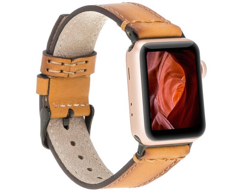 Burkley Smartwatch-Armband Exklusives Vintage Lederarmband, Handmade Stil 22 von Burkley