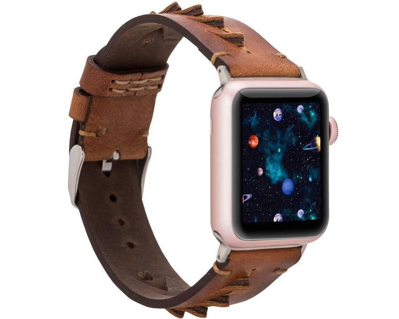 Burkley Smartwatch-Armband Exklusives Vintage Lederarmband, Handmade Stil 22 von Burkley