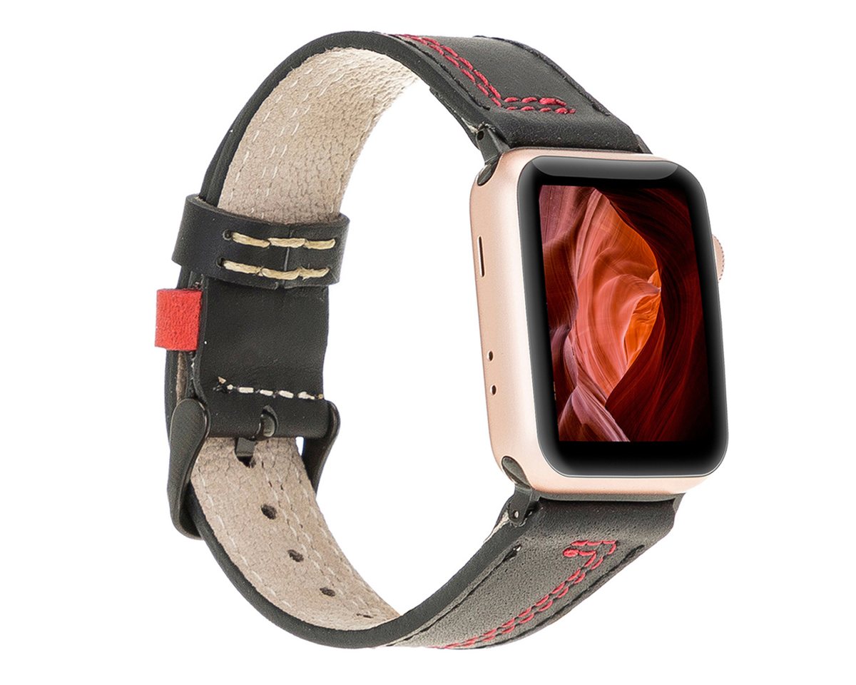 Burkley Smartwatch-Armband Exklusives Vintage Lederarmband, Handmade Stil 22 von Burkley