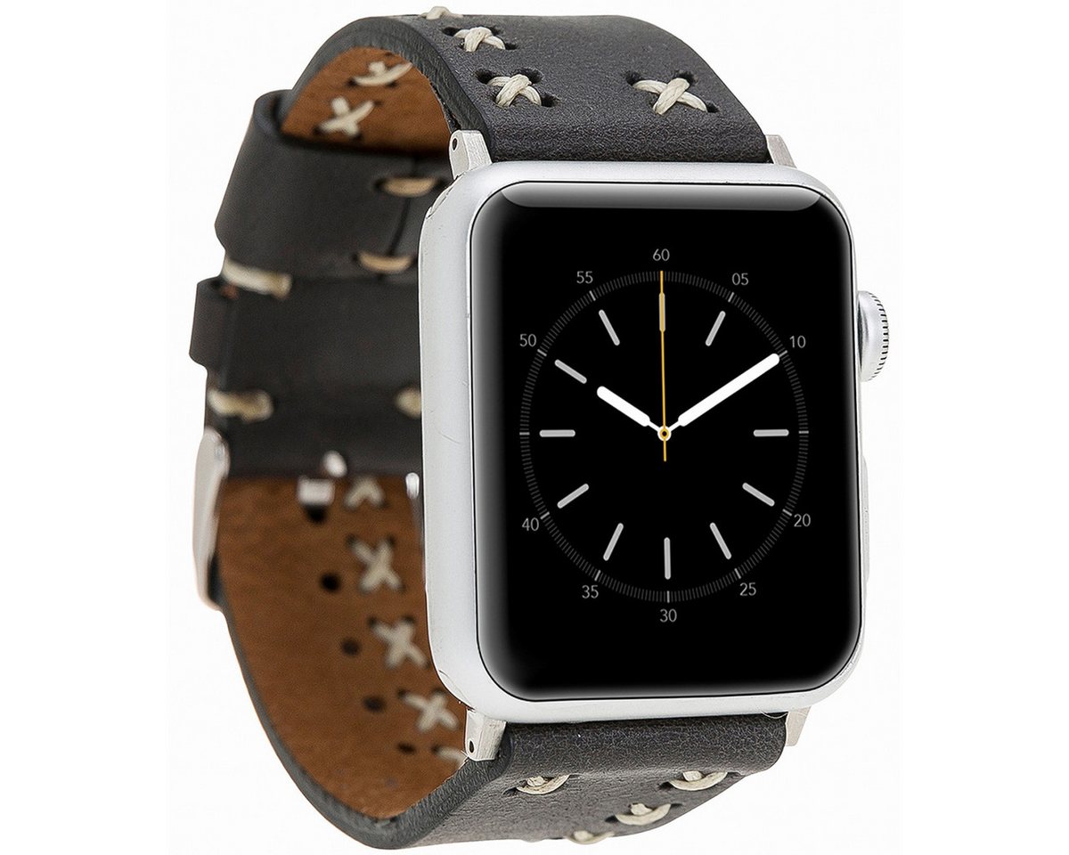 Burkley Smartwatch-Armband Exklusives Vintage Lederarmband, Handmade Stil 22 von Burkley