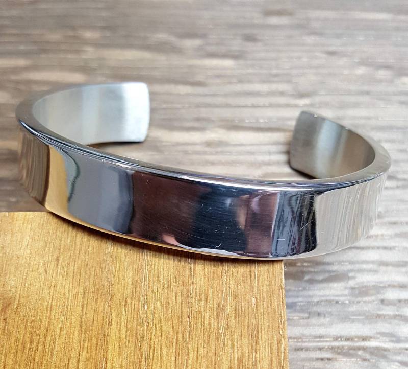 Schwerer 72G Sterling Silber Armreif Breites Armband, Herren Oder Damen von BurkmarJewellery