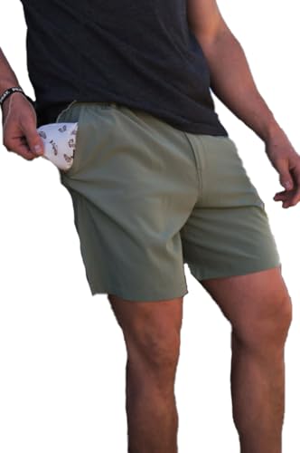 Burlebo Classic Deer Camo Everyday Shorts – Graue Tasche, Leichter Salbei – Fischwurf, XL Burlebo Classic Deer Camo Everyday Shorts – Graue Tasche, Leichter Salbei – Fischwurf, XL von Burlebo