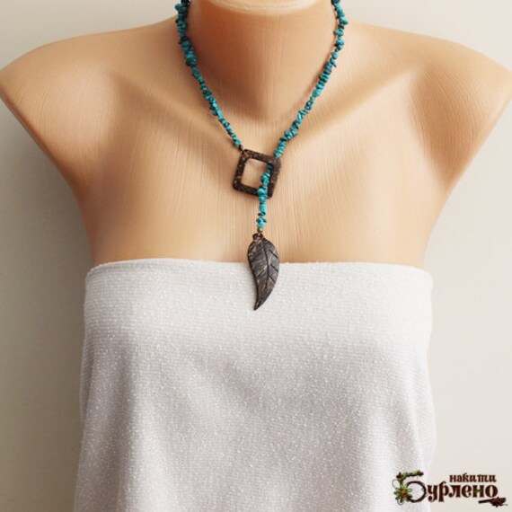 Boho Lariat Y Halskette Mit Kokosnuss Und Türkis, Blauen Edelsteinen, Blaue Braune Halbedelsteinen Boho Lariat Y Halskette Mit Kokosnuss Und Türkis, Blauen Edelsteinen, Blaue Braune Halbedelsteinen von Burleno