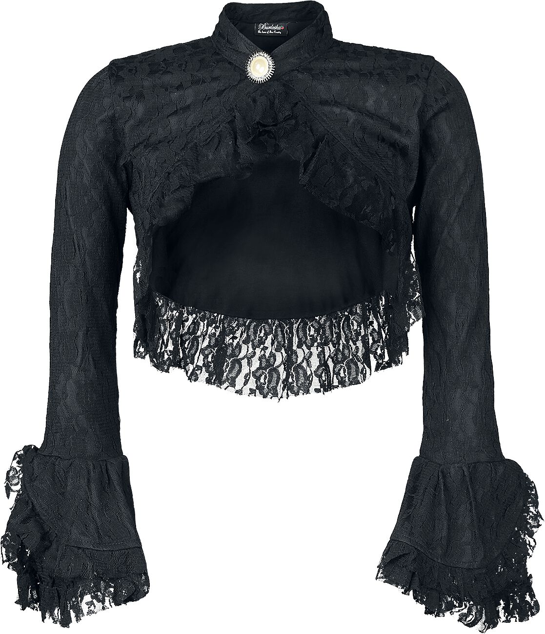 Burleska - Mittelalter Bolero - Dita - S-M bis XXL-3XL - für Damen - Größe L-XL - schwarz von Burleska