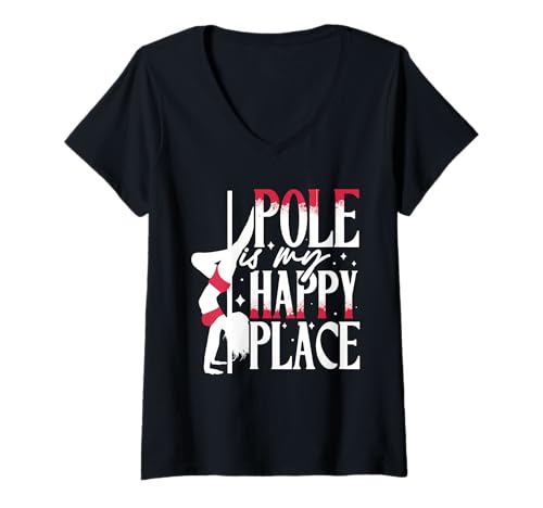 Damen Pole Dancing Poledancing Poledancer Polerina T-Shirt mit V-Ausschnitt von Burlesque Pole Dancer Pole dancing