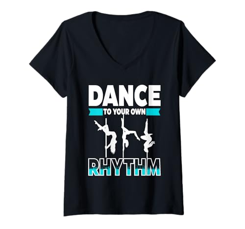 Damen Pole Dancing Poledancing Poledancer Polerina T-Shirt mit V-Ausschnitt von Burlesque Pole Dancer Pole dancing
