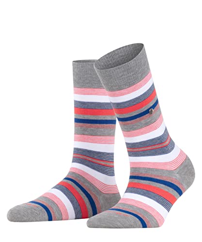 BURLINGTON Damen Socken Stripe - 80% Baumwolle, 1 Paar, Grau (Light Grey 3400), Größe: 36-41 von Burlington